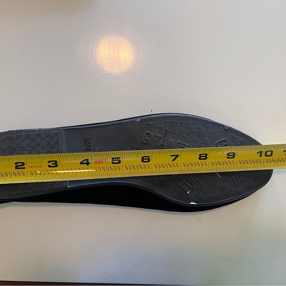 80's Gitano Black & Gold Velvet Flats - Size 9 - Picture 9 of 10